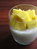 Coconut Milk Sago Pudding with Mango