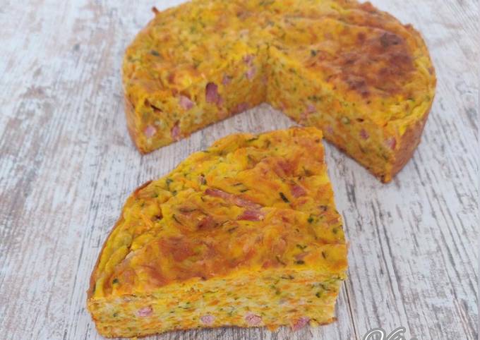 Gateau De Legumes Carottes Courgettes Au Bacon De Hervouet Veronique Cookpad