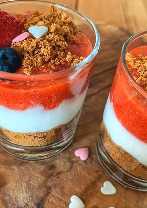 Une photo de VERRINES FRAISES Spéculoos 🍓