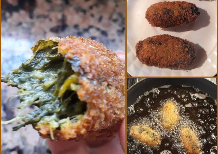 Croquetas de espinaca y pera