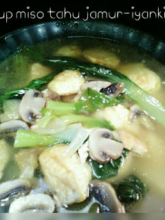 Foto resep Sup miso tahu jamur