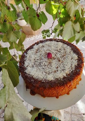 عکسی از دستور کیک شیفون نارگیل با آرد گندم