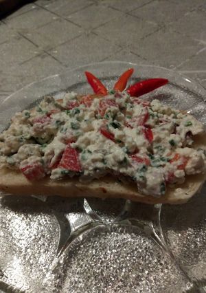 Zdjęcie przepisu Pasta twarogowo- paprykowa.