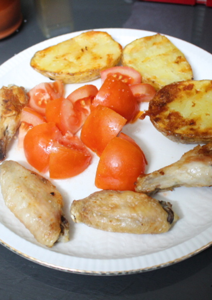 Una foto de Alitas de pollo al grill doble