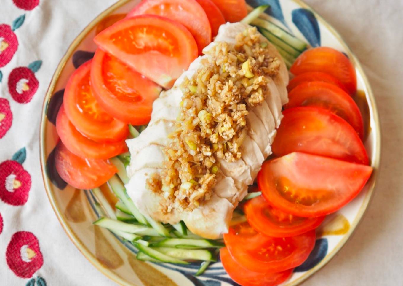 Ensalada de pechuga de pollo (Pollo bang bang)