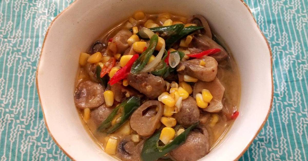 Resep Tumis Jamur Merang Jagung Manis Cabe Ijo oleh shitabe Cookpad