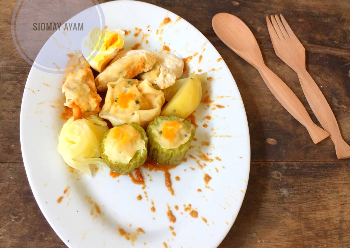 Siomay Ayam Komplit Saus Kacang - resep kuliner nusantara