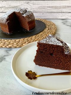 Une photo de Gâteau au lait chaud au chocolat