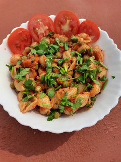 டொமட்டோ மேக்ரோனி (Tomato macaroni recipe in tamil) செய்முறை முக்கிய புகைப்படம்