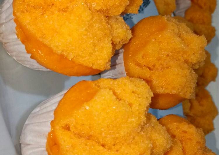 Cara mudah Membuat Bolu Kukus Ubi Orange yang Enak Banget