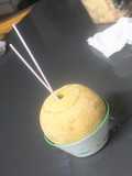 Melón con Nescafé y aguardiente de hierbas