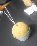Melón con Nescafé y aguardiente de hierbas