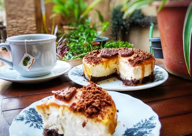 Kek ala Biscoff Cheesecake kluster Kayangan