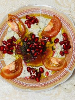 صورة لوصفة طبق متبل الباذنجان مع الرمان