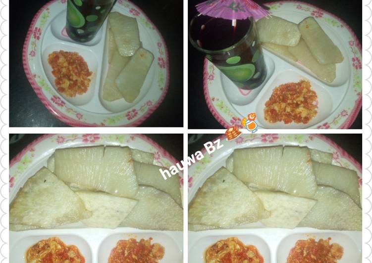 Steps to Prepare Ultimate Plain Fried yam and egg sauce