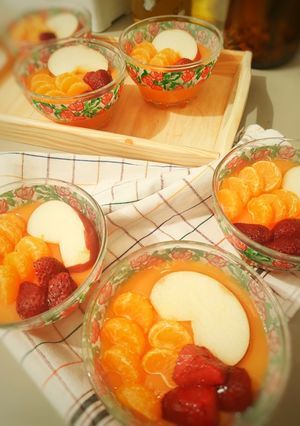 Foto resep Puding buah sederhana