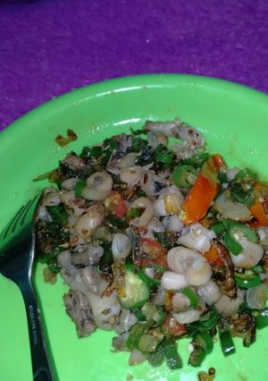 Foto resep Cumi asin cabe hijau