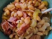 A picture of white bean soup slow cooker