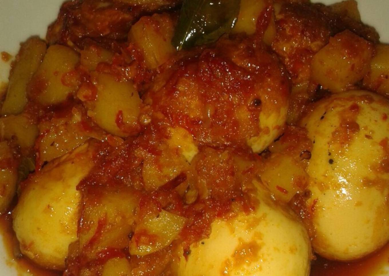Balado kentang telur ayam sederhana
