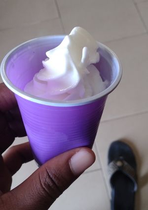 A picture of Banana flavour ice cream.