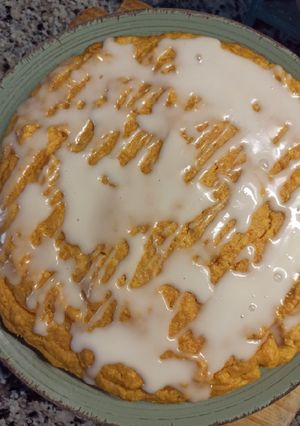 Una foto de Torta con la pulpa que descarta de la juguera