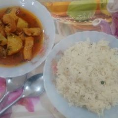 Chicken Aloo Shorba with Rice A picture of Chicken Aloo Shorba with Rice.