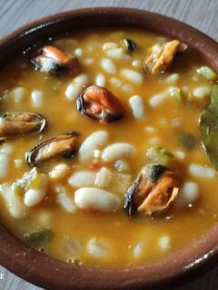 Una foto de Judías con mejillones en 17 minutos