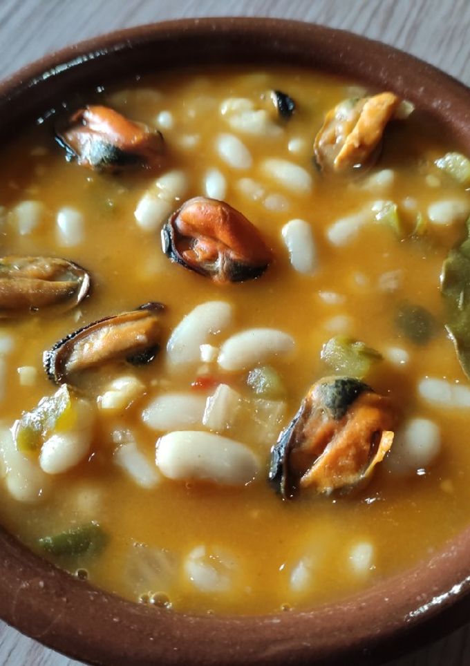 Una foto de Judías con mejillones en 17 minutos