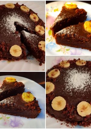 A picture of Choco bnana cake.