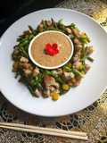 Cerdo en salsa satay