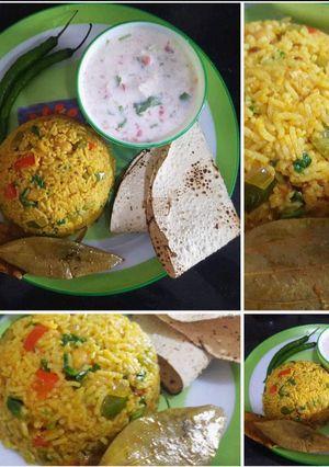A picture of Chickpea Pulav.