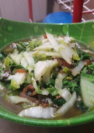 Foto resep Sawi Putih Kuah Ikan Asin