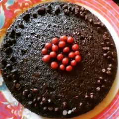 Dark chocolate cake A picture of Dark chocolate cake.