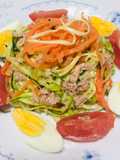 Ensalada con Spaguettis de Zucchini con zanahoria y atún!!
