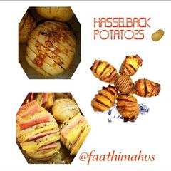 A picture of Hasselback Potatoes.