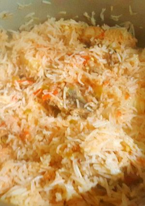 A picture of Chicken Pilaf/Chicken Pulao 🍛☺.