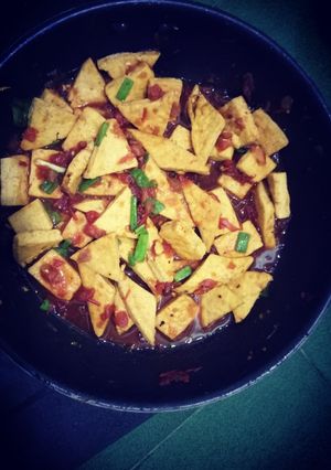 Hình của món #4 😊 (món chay) Đậu phụ sốt cà chua.