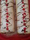 Pionono relleno con Banana, Chips de chocolate y Nuez