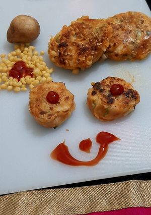 આલુ બુંદી પેટીસ(alu boondi patties recipe in Gujarati) રેસીપી મુખ્ય ફોટો