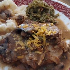 A picture of Smothered Pork Chops GF DF.