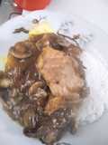 Pollo con champiñones