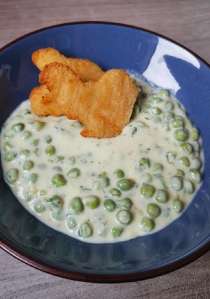 Egyszerű zöldborsó főzelék recept fotója