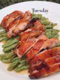 Honey Soy Roasted Chicken with Garlic Green Beans