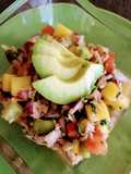 Ceviche de atún en conserva al natural con mango