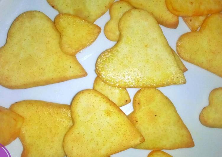 Heart shaped fried yams