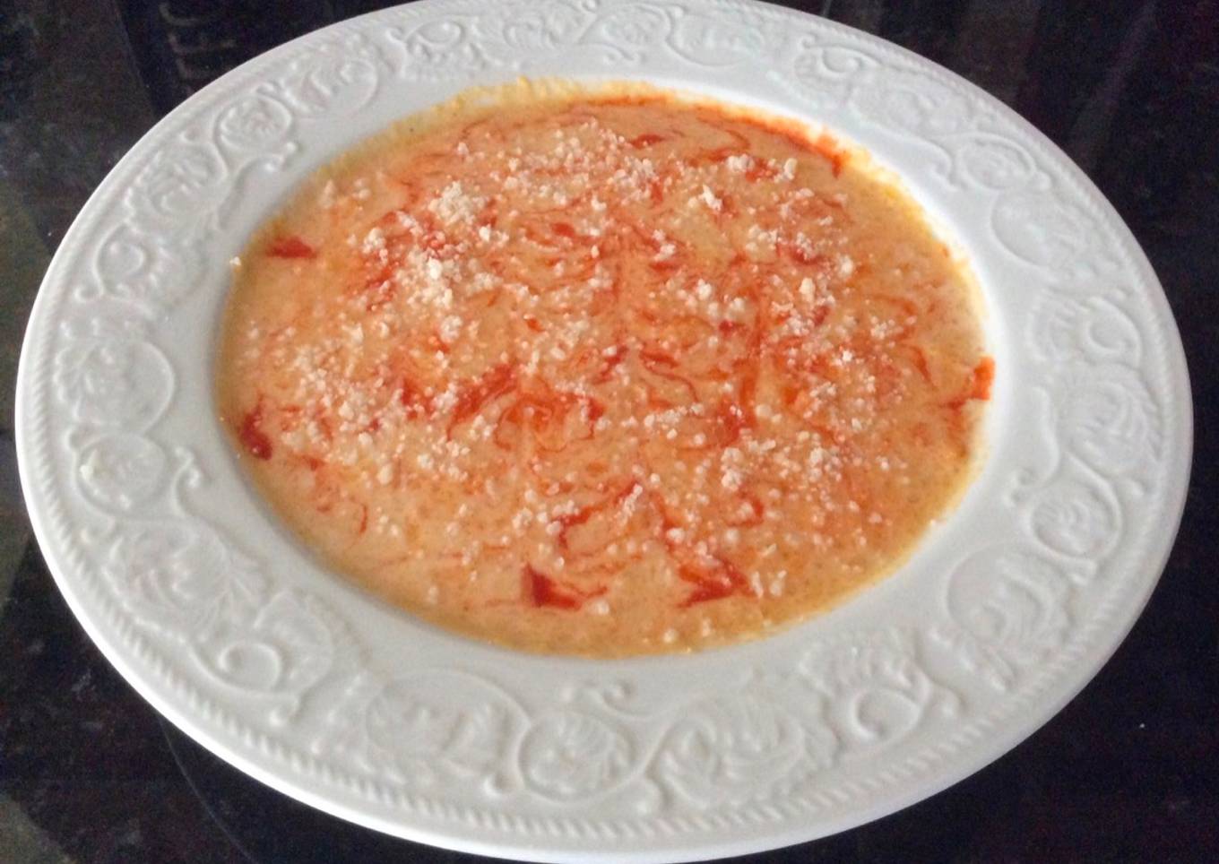 Sopa Crema de Calabazas y Tomates