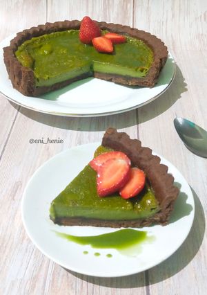 Foto resep 1097. Chocolate Matcha Egg Tart