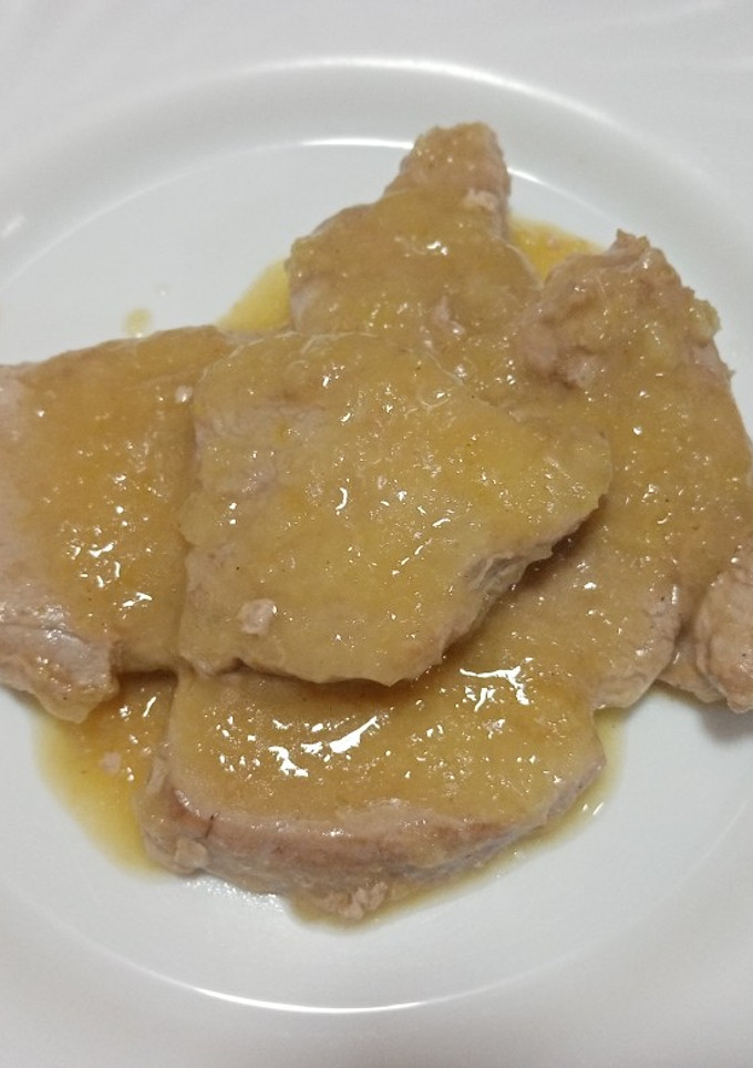 Una foto de Solomillo de cerdo al vino blanco
