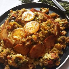 A picture of Egg Veg Biryani.