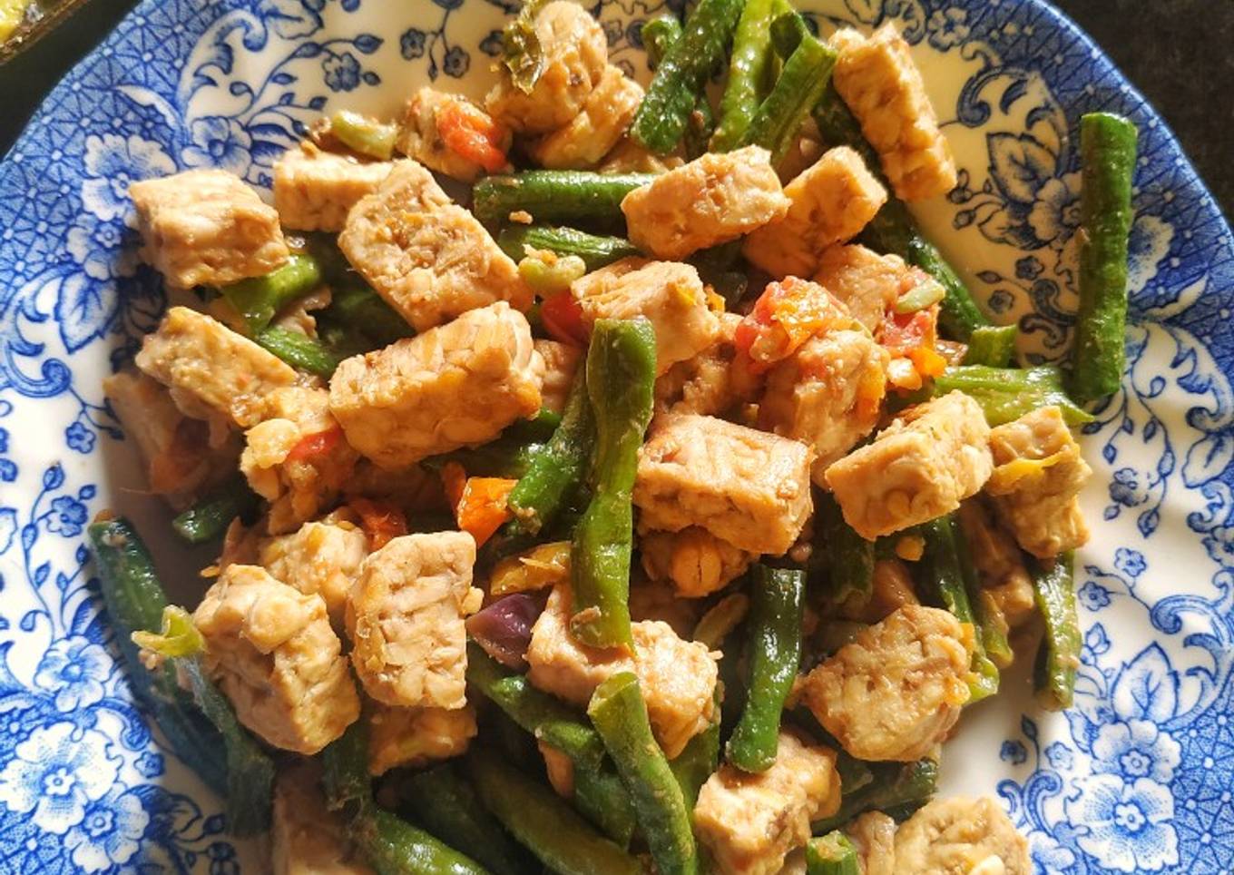 Oseng tempe kacang panjang